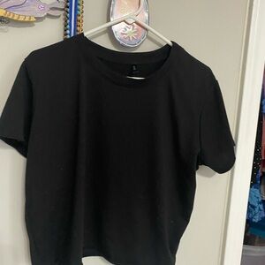 Savvi Black Crop T-Shirt XL